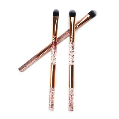 China Angular Blush New Rose Gold 3 Stage Eyeshadow Brush Makeup Eye Sweep Synthetic Hair Plastic Handle Concealer Brush For Makeup for sale