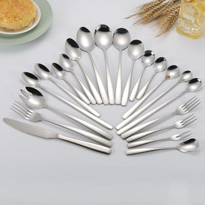 China Sustainable NEWCOMER Thickened Handle Stainless Steel Cutlery Set Stainless Steel Flatware Set Wholesale Customized Party Gifts for sale