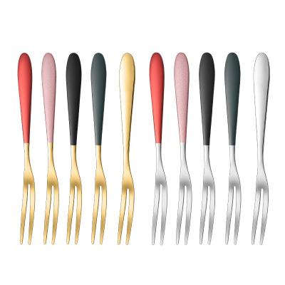 China SUS304 18/8 Stainless Steel Viable CLASSIC Fruit Forks Wholesale Customized Party Gifts Dinnerware Flatware for sale