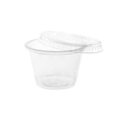 China Single Wall Party 115ML/3oz Clear Plastic Party Cup Soufflé Tasting Cup/Disposable Plastic GROCERY CONTAINER FOR FOOD CONTAINER for sale