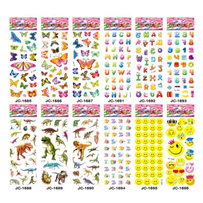 China Hot Selling Waterproof+Eco-friendly Toys OEM High Quality Cute 3D Cartoon Various Lovely Stickers For Kids Promotional Toys for sale