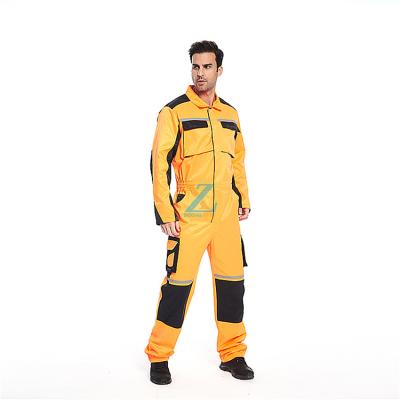 China Flame Retardant Engineering Works Wear Working Uniform Safety Reflective Coveralls for sale