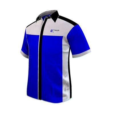 China Anti-pilling Anti-pilling Customized Blue Wholesale Cotton Work Shirts for sale