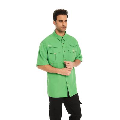 China Best Quality Anti-UV Nylon Anti-UV Fabric With Upf50 Vented Back Fishing Shirt for sale