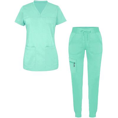 China Brand New Hospital Hospital Polyester Nursing Sets Scrubs Streching Nurse Uniform Scrubs for sale