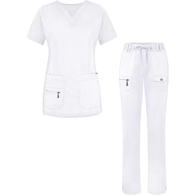 China Brand New Light Blue Hospital Designs Doctors Uniform Scrub Suits Scrubs Uniforms Hospital Sets Hospital For Sale for sale