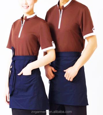 China 2016 New Design Hotel OEM Hotel Restaurant Staff Uniform Short Sleeve Unisex Hot Selling for sale