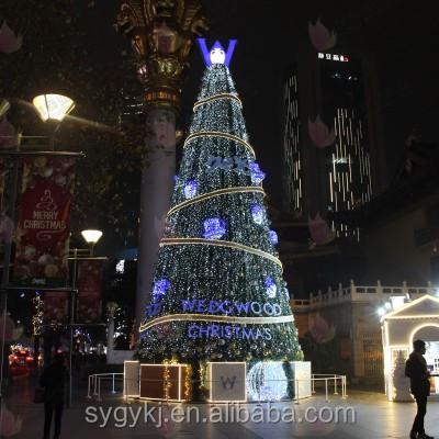 China Wholesale Christmas Decoration Giant Outdoor Led Lighting Artificial Christmas Tree Artificial Led Christmas Tree for sale