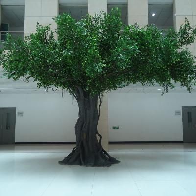 China Large Artificial Tree 20ft Tall Fake Decorative Shopping Mall Decorative Banyan Tree for sale