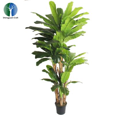 China Factory cheap price plastic indoor artificial banana tree decorative ornament for sale