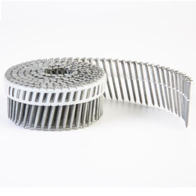 China 0&15 Degree Plastic Flat Sheet Coil Nails Made Of Stainless Steel for sale