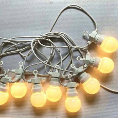 China Garden 5m Low Voltage 10L Belt Light G50 RGB White Color Globe Bulb LED Festoon Unbreakable String String for sale