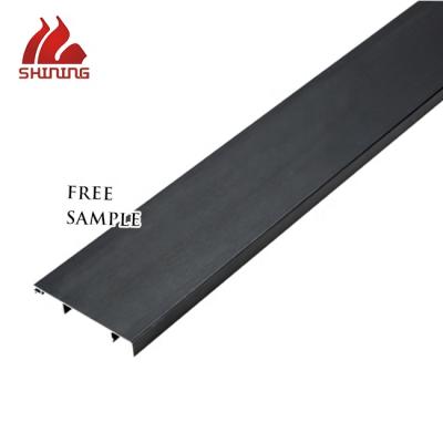 China Anti-Collision Rated Flexible Wall Base Buffet Table Aluminum Skirting Board for sale