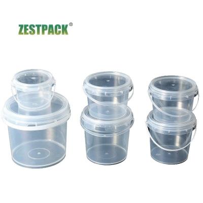 China Universal High Quality Plastic Barrel 0.3-5L Multi Purpose Food Grade PP Plastic Barrel Bucket With Handle And Lid for sale