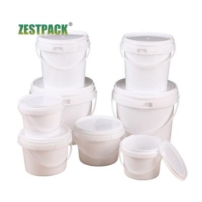 China Wholesale 1L 2L 3L 4L 5L Food Grade PP Plastic Barrels Universal Clear Eco-friendly Material Durable Paint Water Containers Buckets for sale