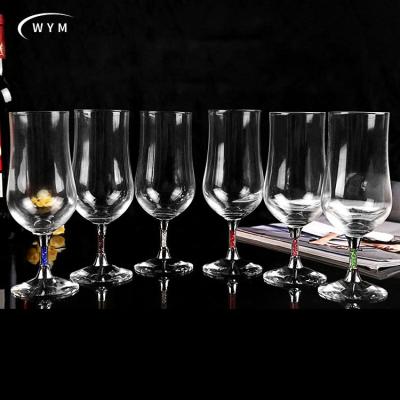 China Isn't the set wholesale high-end household goblet factory special offer luxury diamond crystal wine glass European wine glass for sale