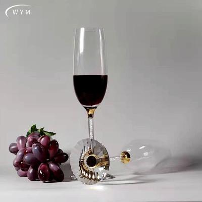 China Factory latest design special offer wedding promotion diamond crystal champagne glass custom wholesale modern red wine glass goblet for sale