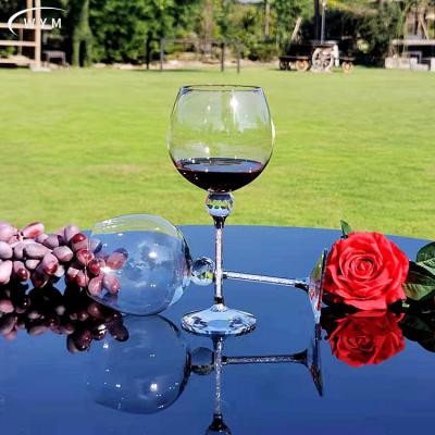 China Modern Red Wine Glass Manufacturers Wholesale Latest Customizable Champagne Diamond Grape Crystal Wine Glass for sale