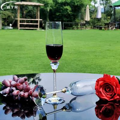 China Is not goblet manufacturers wholesale champagne glasses can be customized crystal wine glass diamond red wine glasses for sale