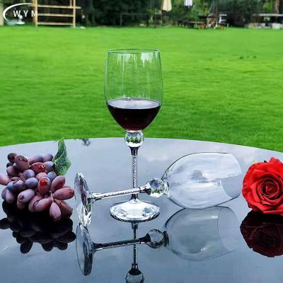 China Wholesale Customizable Crystal Wine Glass Diamond Cocktail Modern Champagne Glass Manufacturers for sale