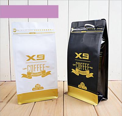 China Moisture Proof Stand Up Coffee Bag With Zipper Valve Blank Coffee Bean Packaging Bags for sale