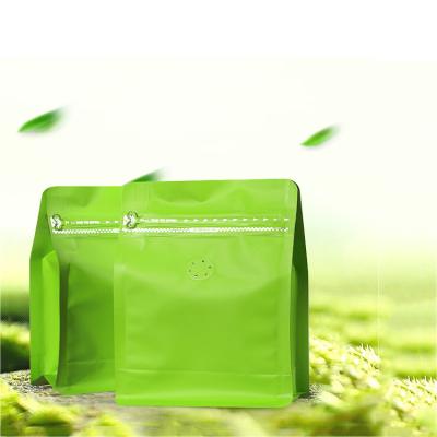 China 250g Matte Green Coffee Black Standup Ziplock Body Moisture Proof Scrub Food Bag In Tote Bag for sale