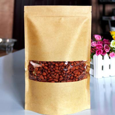 China Food grade moisture proof /kraft paper bags stand up zipper pouch/brown bags for nuts/dry food packaging for sale