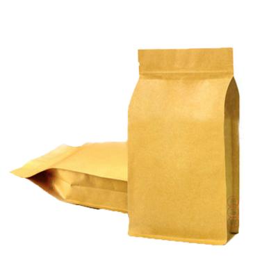 China Moisture Proof Stand Up Kraft Paper Zipper Custom Printing Heat Sealing Organic Paper Bags For Tea Leaf Food Packaging for sale