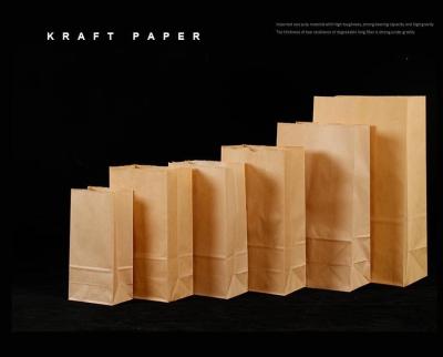 China Recyclable Kraft Paper Bag For Food Packaging With Good Oil Proof Bread Packaging for sale