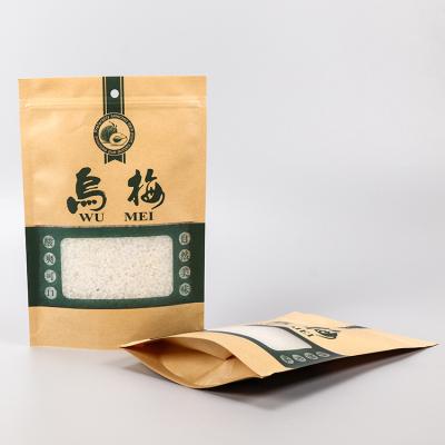 China Factory Recyclable Open Window Food Packaging Paper Bag Nuts And Dried Fruits Packaging Custom Ziplock Bag With Printing Logo for sale