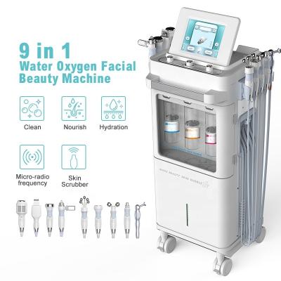 China Skin Tightening Top Selling Deep Clean Skin Facial Equipment 9 in 1 White Beauty Peel Bubble Machine for sale