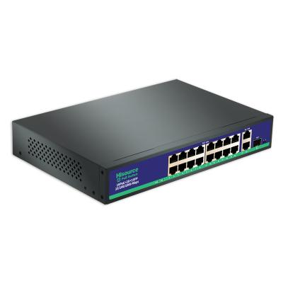 China New POE AI 250w power over Ethernet 16port gigabit poe switch extend 250meters for sale