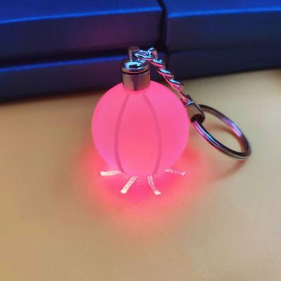 China Custom Wholesale Gifts Led Souvenirs Light Crystal Ball Key Chain For Girlfriend for sale