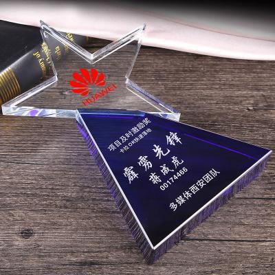 China China Guangzhou Custom Blue Crystal Trophy Awards for sale