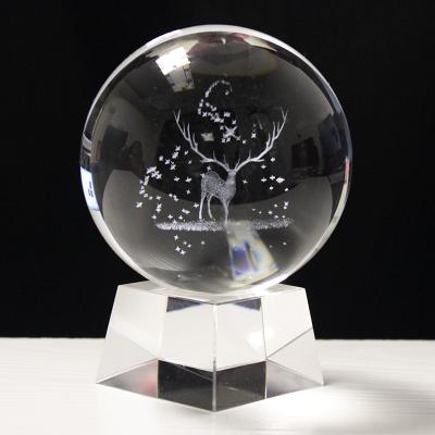 China Europe Hot Sale Customized 3d Laser Engraving Crystal Ball for sale