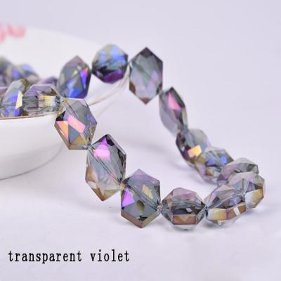 China Wholesale Chinese Colorful Crystal Beads Hexagon Shape Bracelet/DIY/necklace for sale