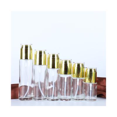 China Factory Supply Clear Glass Products Cosmetic Multifunctional Lotion Bottle For Cosmetic for sale