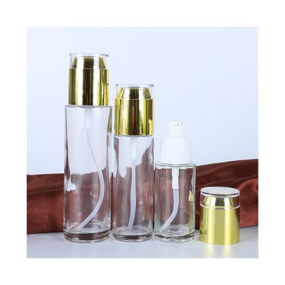 China Factory Price Cosmetic Clear Practical Professional Glass Products Emulsion Bottle For Cosmetic for sale