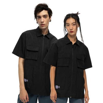 China Anti-pilling high quality custom printed design fabric short sleeve casual men's plus size shirts for sale