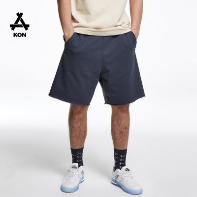 China Sustainable Summer New Curved Kon 250GSM Terry Knitted Shorts Trend Men's Youth Sports Leisure Fashion Loose Cotton for sale