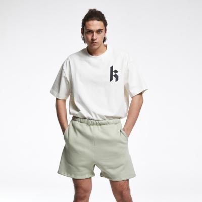 China Sustainable Wholesale 350GSM KON Fleece Shorts Sweat Custom Logo Mens Casual Shorts for sale