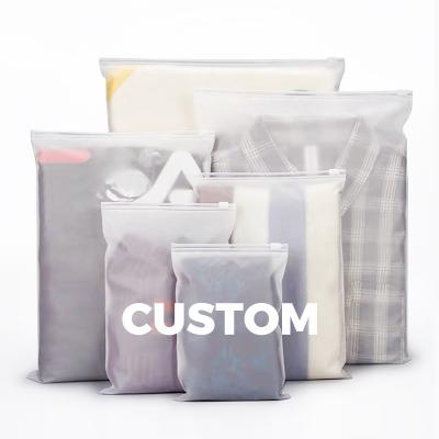 China EVA Plastic Translucent Ziplock Bags Resealable Moisture Proof For T-shirts Jeans Swimwear Bikini Tote Bag Eco Friendly Clothing for sale