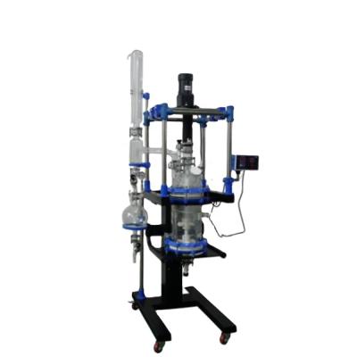 China Vacuum Rotary Evaporator 30Kg/H Distillation Unit HEMP Oil Liquid Ethanol Evaporating Chemical Glass Crystallizer for sale