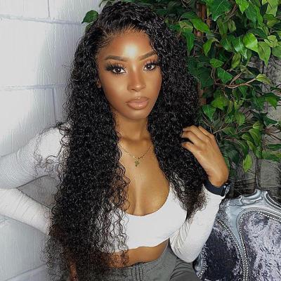 China Wholesale Raw Kinky Curly HD Virgin Indian Hair Lace Front Human Hair Wigs Kinky Curly Wig Women Swiss Lace Frontal Full Wig for sale