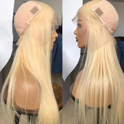 China 100% Russian Blonde 613 Virgin Body Wave Curly Front Lace Wig,Hd Transparent Swiss Full Lace Wigs Blonde Wholesale Lace Wigs for sale