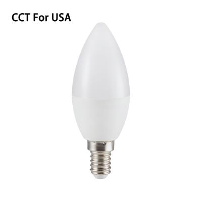 China Warehouse Success US Amazon Amazon Alexa Google Home Smart Wifi CCT 5W Smart WiFi Warm Light e12 Led Candle Bulb Light 2w FCC for sale