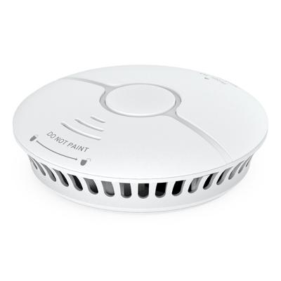 China Smart Life Voice Warning Humo Sensor Certification Home Security System Zigbee Smoke Sensor Detector EN14604 for sale