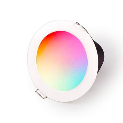 China Smart Control Intelligent Uncelling Down Light Tuya App Smart Control Led RGB Downlight for sale