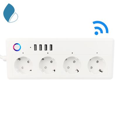 China Smart Home Plug Strip EU CE Humidifier Lamp Home Appliance Residential/Multipurpose Wifi For Tuya/Google Assistant/Alexa 2 Pin Plug Socket OEM for sale