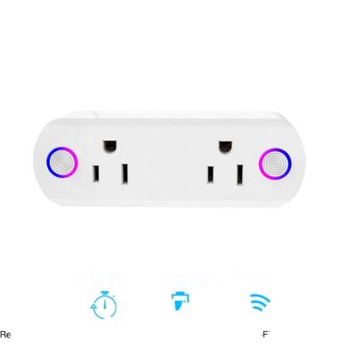 China Dual Wifi Smart Wifi Outlets and Plug, US Standard, with Energy Monitor for sale